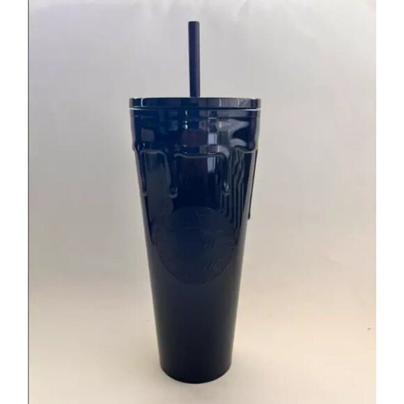 NEW Starbucks Black Slime Goth Tumbler New Release 2024 24 Oz Cup Glossy Siren - Picture 2 of 5